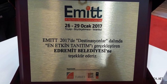 Edremit’e Destinasyonlar Dalında En Etkin Tanıtım Ödülü